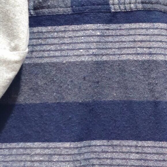 VSTR Men's/Adult Lightweight Flannel Jacket Hoodie - Large - Blue/Gray - Picture 11 of 15